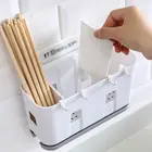 Настенный сушильный стеллаж для столовых приборов с капельным лотком, органайзер для посуды, ложка, вилка, держатель для палочек, подставка для хранения кухонных гаджетов