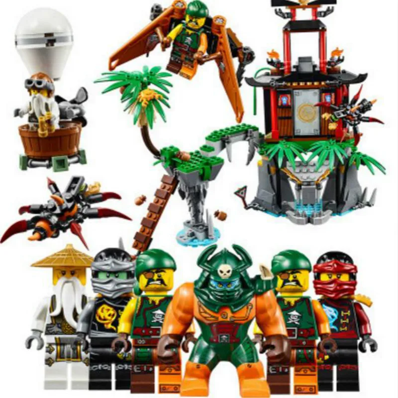 Конструктор Bela 10461 Ninjago тигровая вдова остров шинцзцу Ния/Коул/сенсей Ву