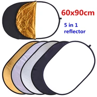new 24x35 5 in 1 multi disc photography studio photo oval collapsible light reflector handhold portable scrims flat led