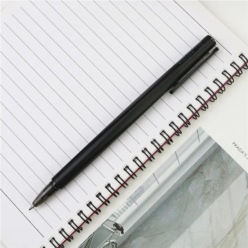 Черная металлическая ручка 0 5 мм с гладкими чернилами школьная гелевая со