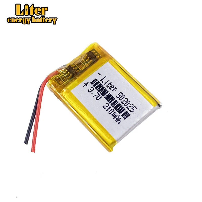 3.7V lithium polymer battery 052025 502025 210mah MP3 MP4 MP5 rechargeable | Digital Batteries