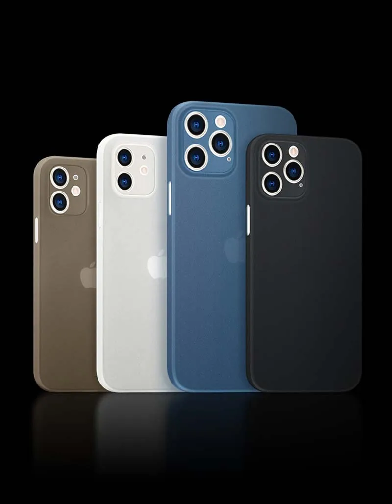 

Frosted translucent Cover For Apple iPhone 12 Pro MaxCase Shockproof Soft Frame Back Cover For Apple Iphone 12 Mini