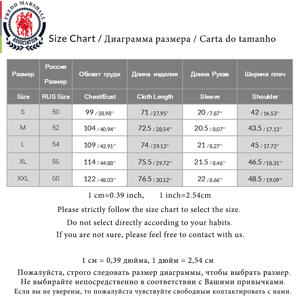 Футболка Fredd Marshall Мужская с V-образным вырезом модная Повседневная рубашка