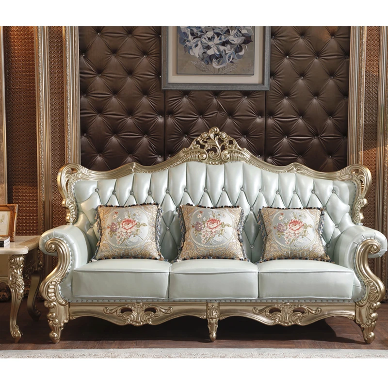 Loyal Classic Leather sofa set royal living room furniture of designs and prices | Мебель