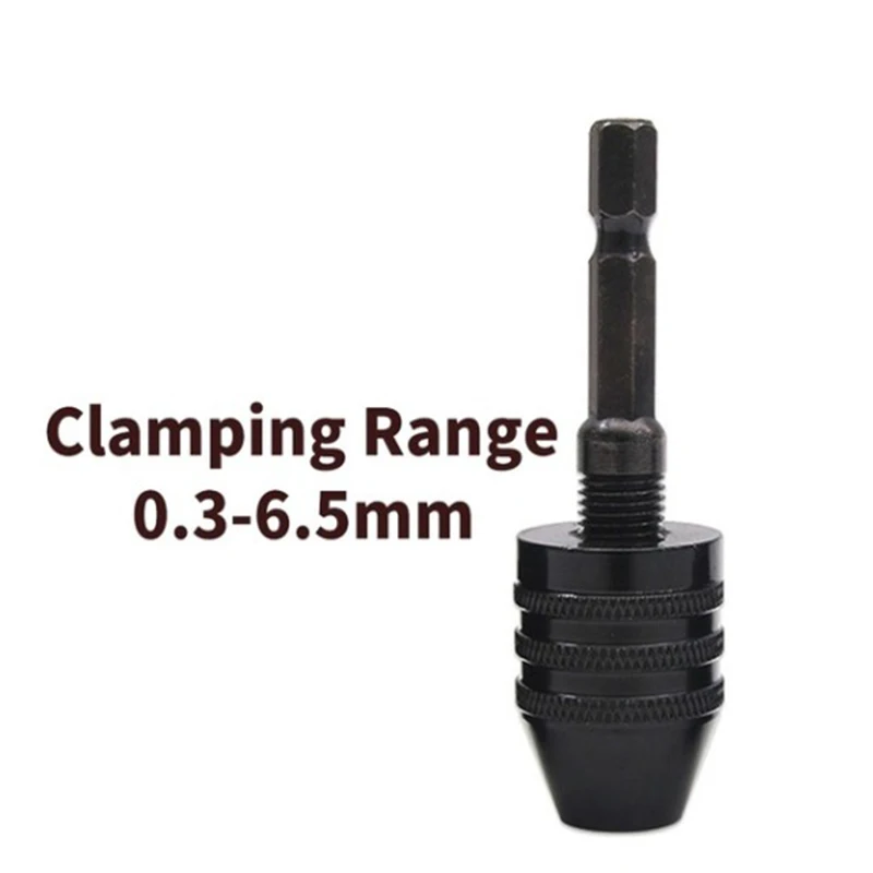

Hexagonal mini-drill chuck 0.3-3.6mm power tool for converting three-jaw chuck