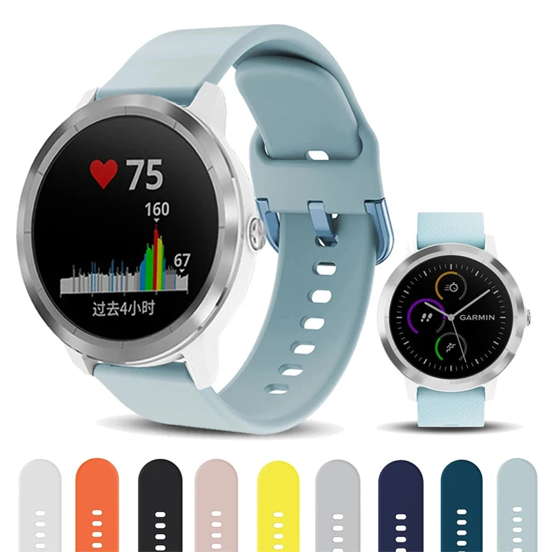 

20mm 22mm Candy Colors Sport silicone Watch Strap For Amazfit GTS BiP GTR For Samsung Galaxy Watch 3 Active 2 For HuaWei GT 2 2E