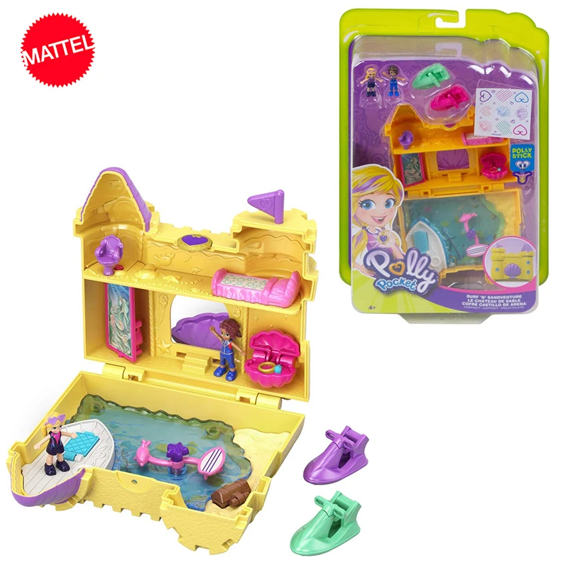 Polly Pocket Мини-кукла для девочек, 10 стилей, скрытая сцена в мире, девичий домик, куклы, оригинальные игрушки для детей, Русалочка, детская игрушка, реборн