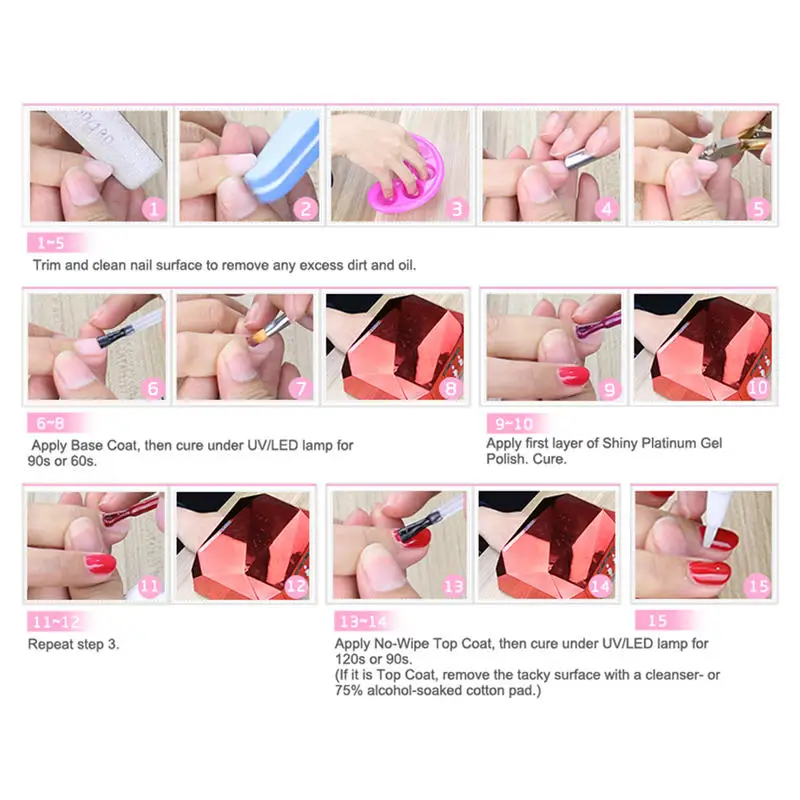 Elite99 Платиновый Дизайн ногтей для маникюра гель лак Блестящий УФ цвета верхнее