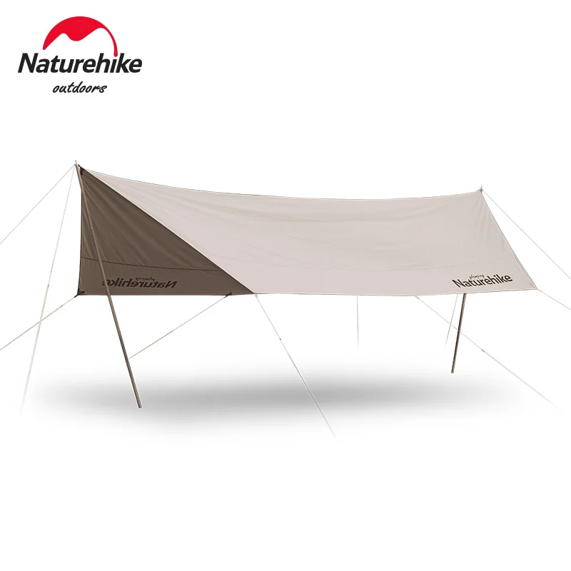 Bestellen Naturehike Ooutdoor Baumwolle Sun Shelter Große Bereich Sechseckigen Sonnenschirm 5-8 Personen Winddicht Wasserdicht 70*43m Camping Markise