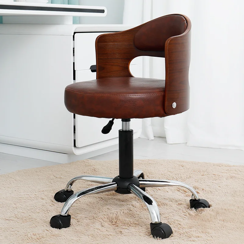 Скандинавский офисный стул из цельного дерева модный студенческий компьютерный