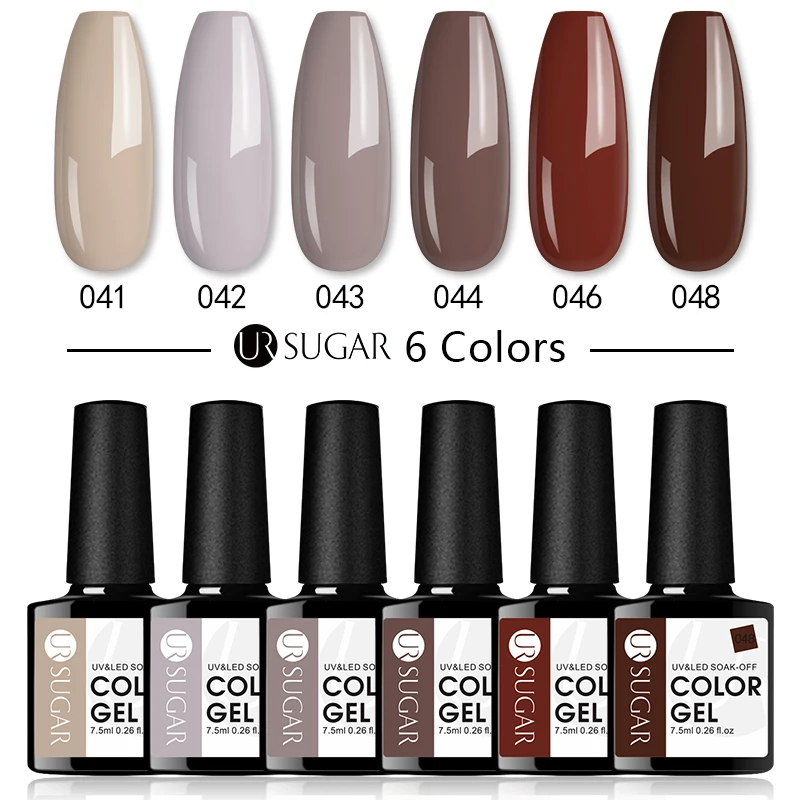 UR SUGAR набор для ногтей Macaro цветной УФ светодиодный Гель лак отмачиваемый