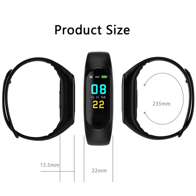 Dropshipping Silicone Wrist Strap Adjustable Bracelet Clasp For Original M3 USB Charging Smart Wristband Smart Accessories