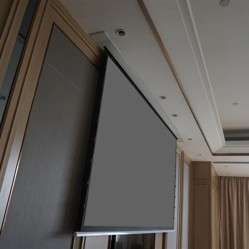 

High gain 3D sliver grey screen material for in-ceiling electric tension projector screen