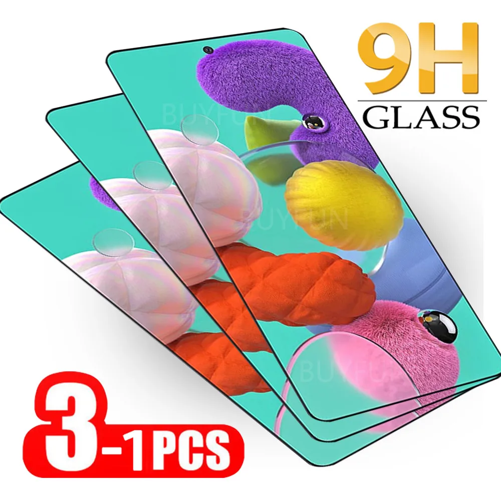 1 3 шт. закаленное стекло для Samsung GalaxyA21s A50 A51 A71 A70 протектор экрана samsung A10 A21s A30s A31 A40