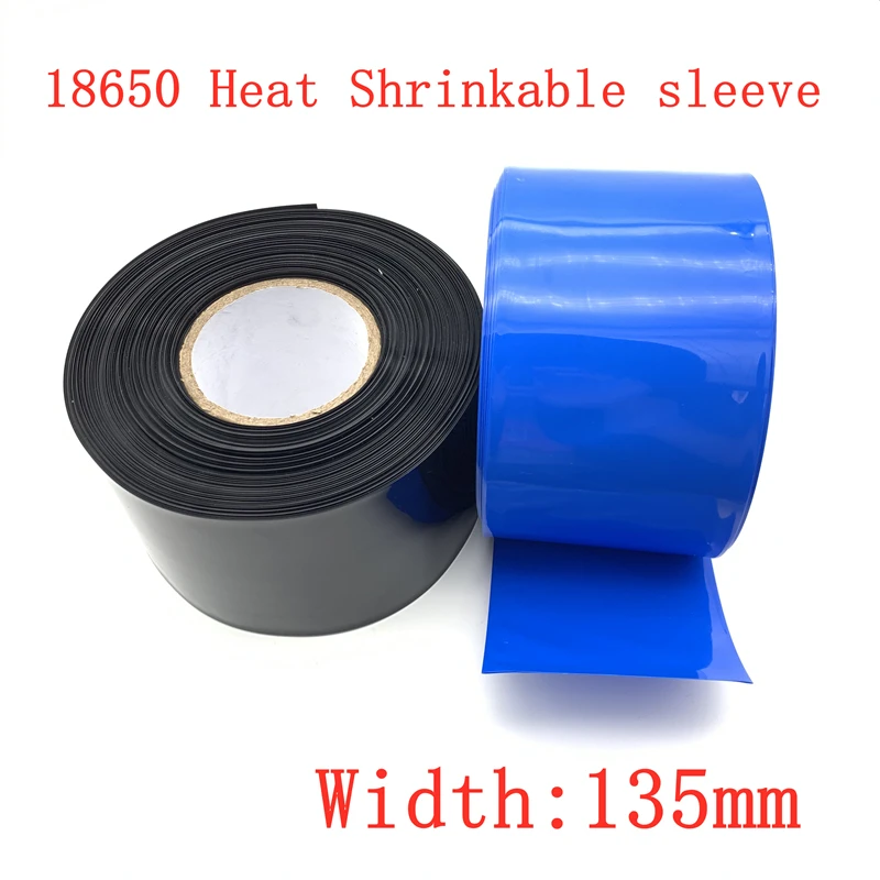 

PVC Heat Shrink Tube Width 135mm 18650 Lithium Battery Film Wrap Sheath Cover Insulated Cable Sleeve Pack Protection Multicolor