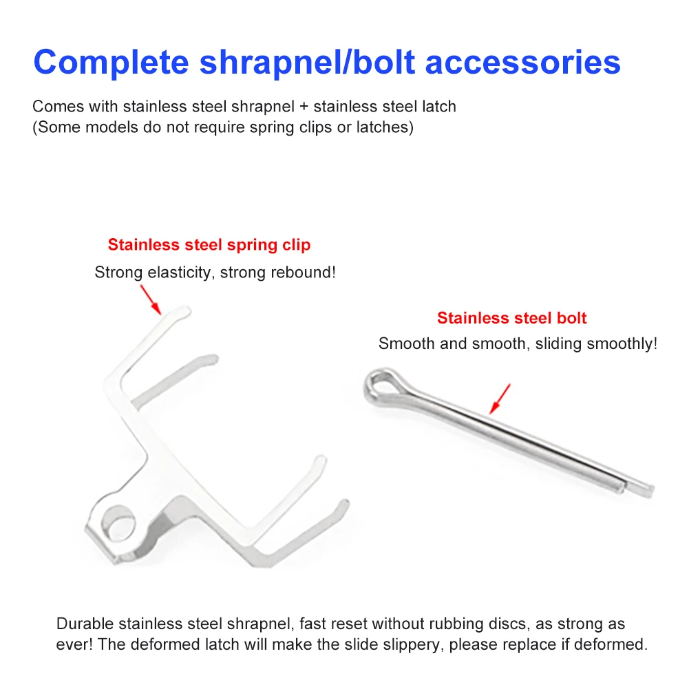 

1pair Bicycle Disc Brake Pads With Spring Hydraulic Disc Brake Pads Semi-Metallic Cycling Brake Pads Brake System Spring Clip