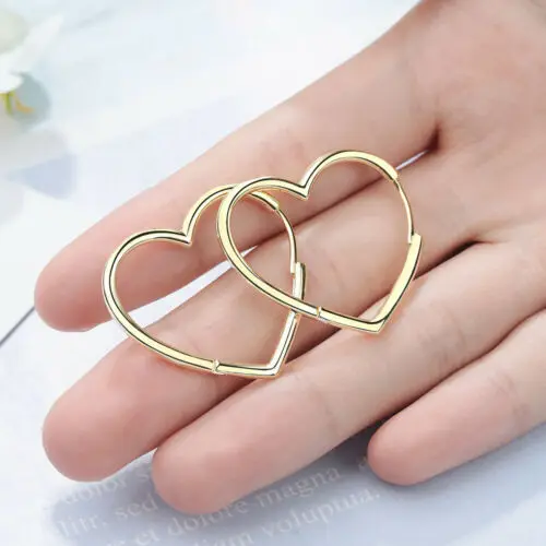 

Fashion Earrings Huggie Alloy Women Jewellery Costume Heart Hoop