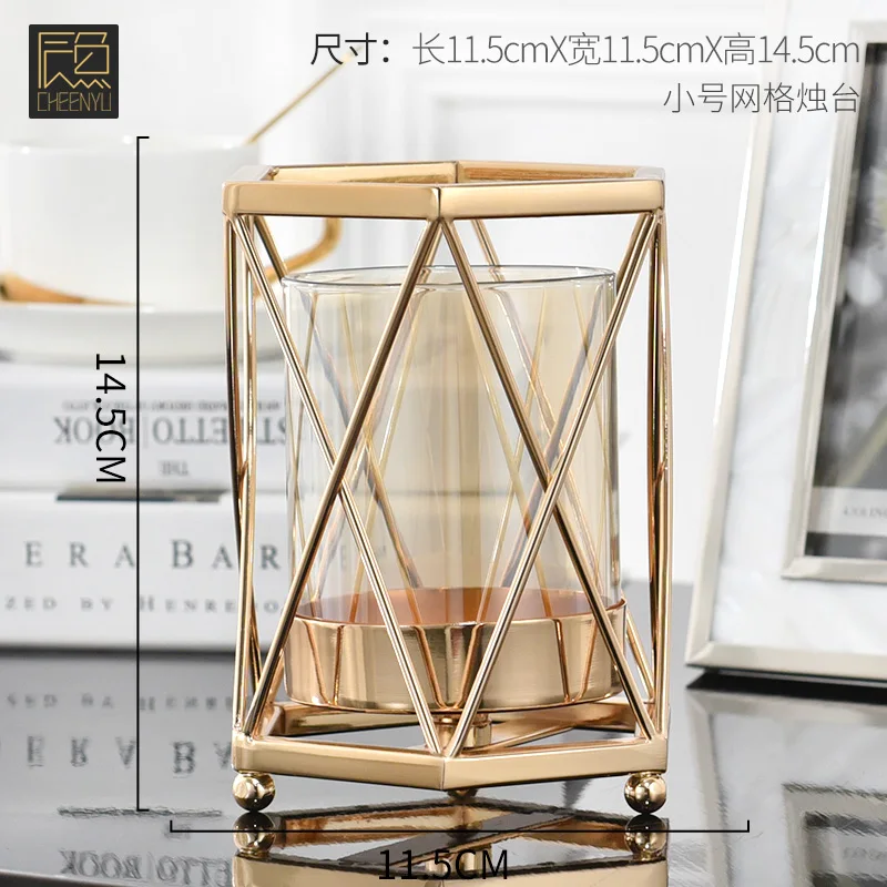 Пресс-форм подсвечники стенд современный скандинавский Золотой геометрический