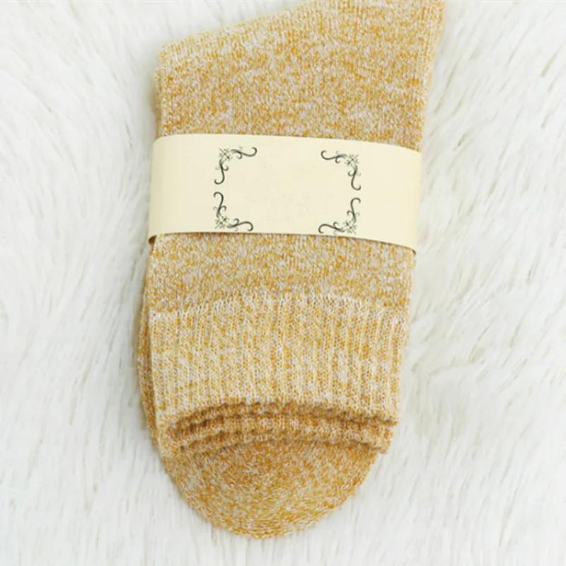 Зимние женские теплые шерстяные кашемировые зимние носки Wamer бесшовные махровые