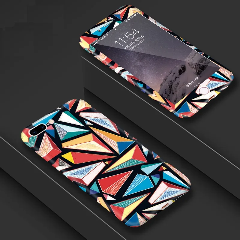 360 градусов полный корпус Защита Пластик Роскошный цветок мрамор камень