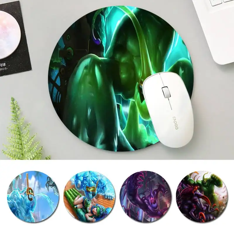 

20X20cm LOL Zac Mouse Mat Keyboard Mat Desk Durable Desktop Mousepad Rubber Gaming Round Mouse Pad Office Mouse Mat