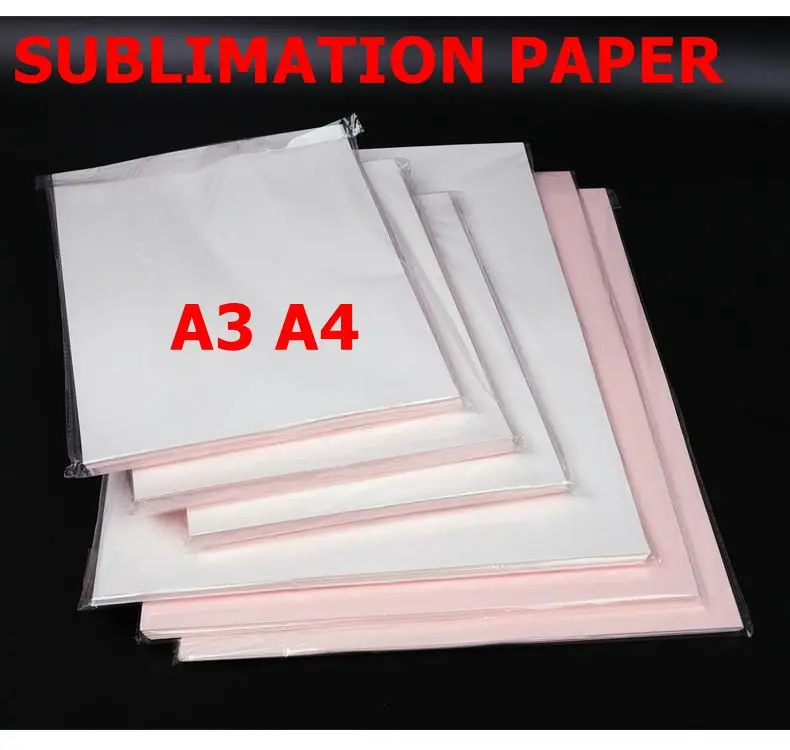 top 100 Sheets A4 Sublimation Heat Transfer Paper for Polyester Cotton t Shirt transfer paper Fabrics Cloth Mugs Printing