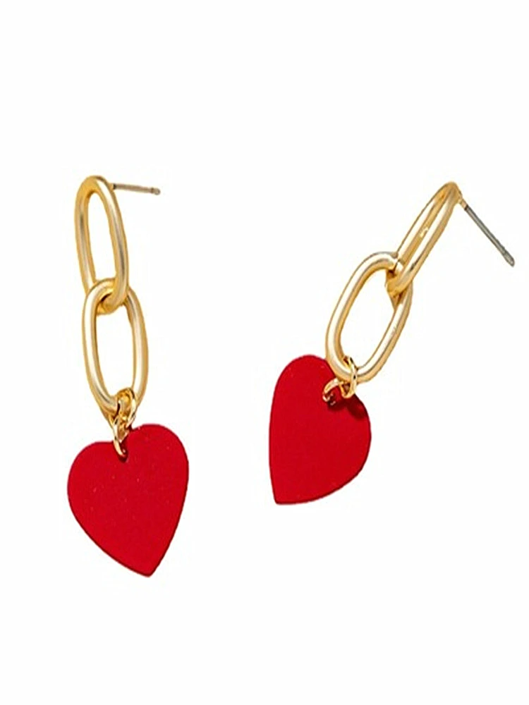 

kshmir 2021 new retro heart-shaped love chain tassel earrings European and American fashion exquisite earrings