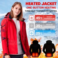 3 areas winter heated jacket usb heated vest mens womens clothing thermal warm fishing hunting camping clothes windbreaker