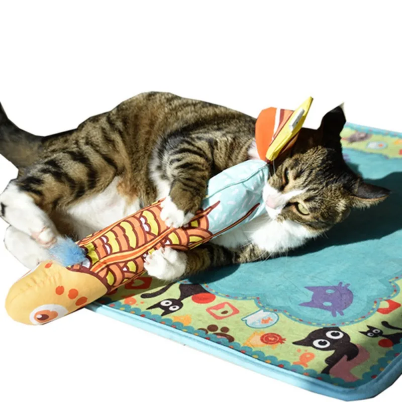 Интерактивная мягкая плюшевая игрушка для кошек игрушки шлифовки зубов кошачья