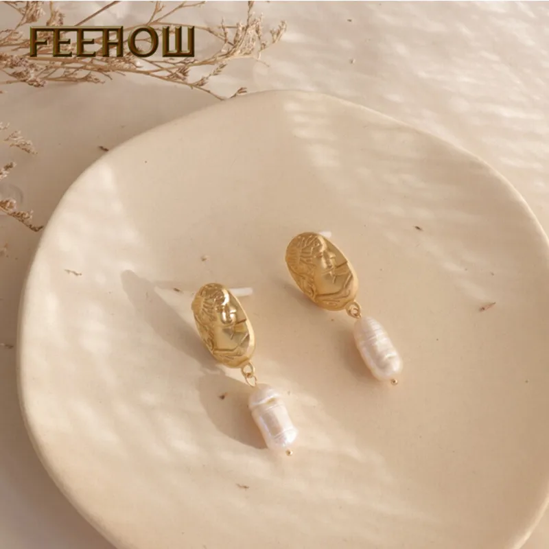 FEEHOW барокко винтажные матовые металлические золотые рельефные скульптуры