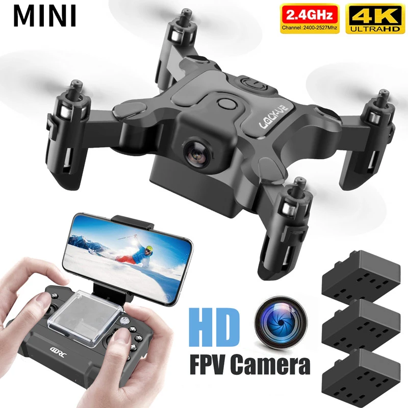 Новый профессиональный мини Дрон V2 4K 1080P HD камера Wi Fi Fpv давление воздуха