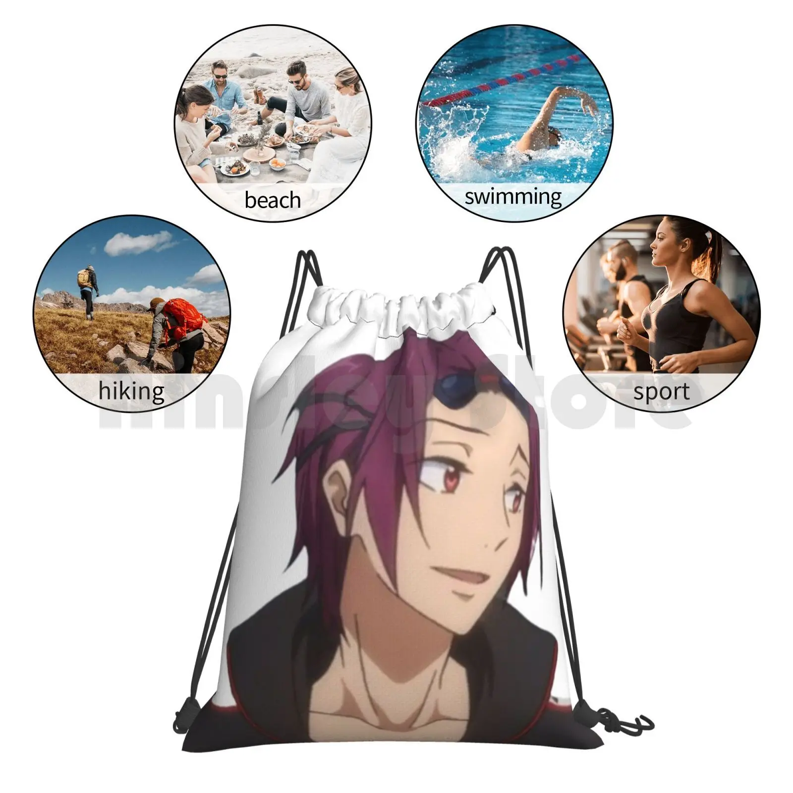 Рин от бесплатно! Рюкзак сумка с Кулиской Водонепроницаемая тренировочная Rin