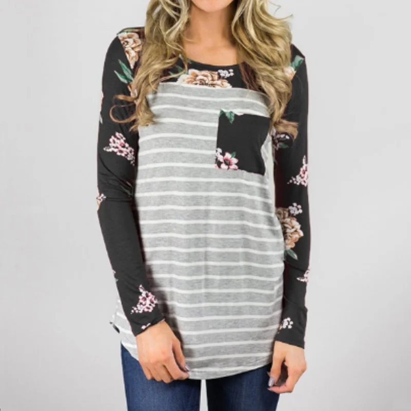 

Korean Women Red Round Neck Striped Long Sleeve Knit Slim Sweater Autumn New Casual Tops Base T-shirt