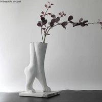 modern ballet foot shaped resin vase creative desktop flower arrangement dried flower accessories art living room decoration