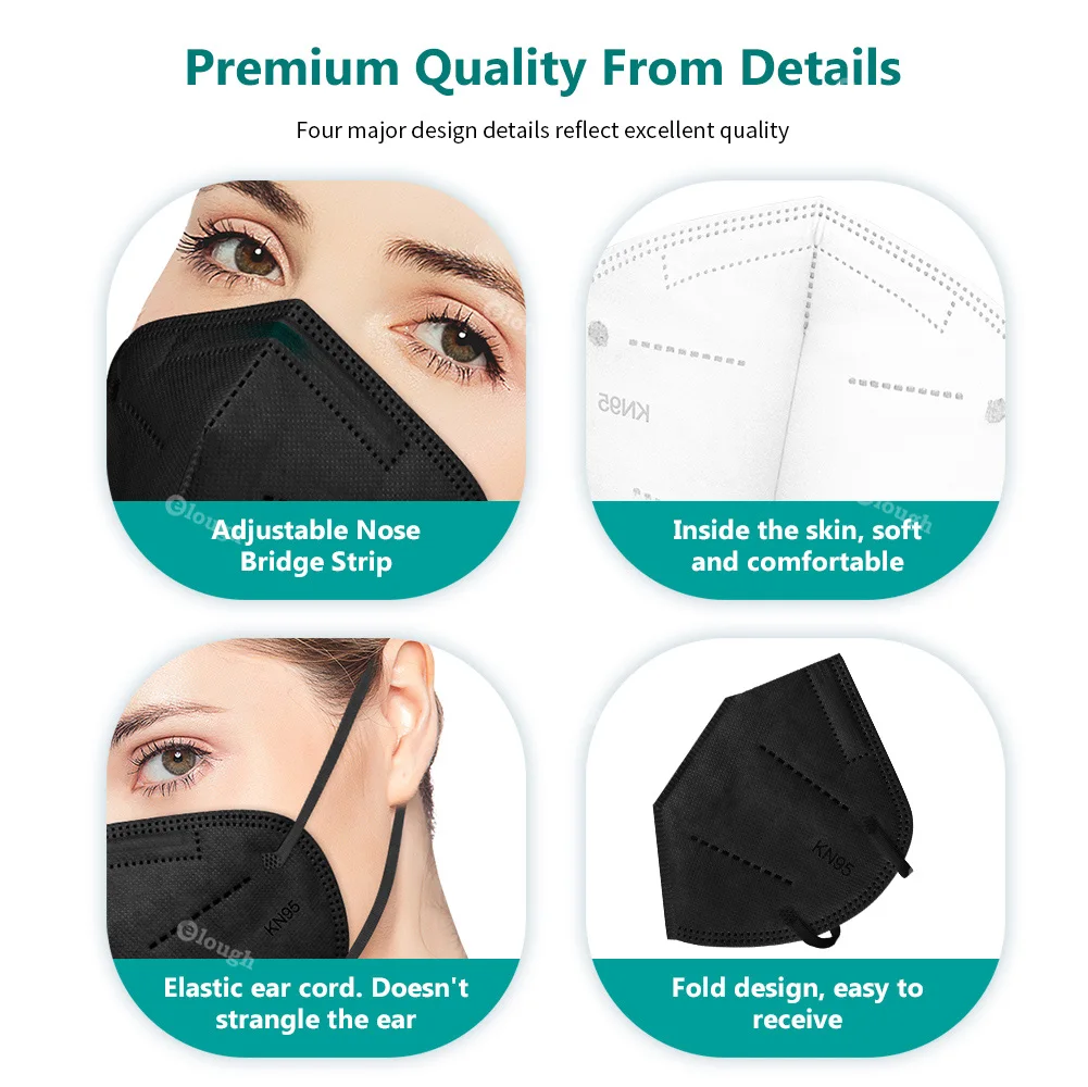 KN95 FFP2Mask CE 5 Layers FFP 2 Mascarillas FPP2 Homologada KN 95 Mouth Face Mask FP2 High Quality Hygienic Protectivet Masque |