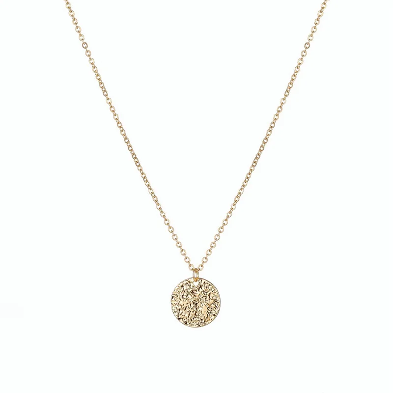 Модное ожерелье с подвеской-монеткой в форме полумесяца неправильной формы для