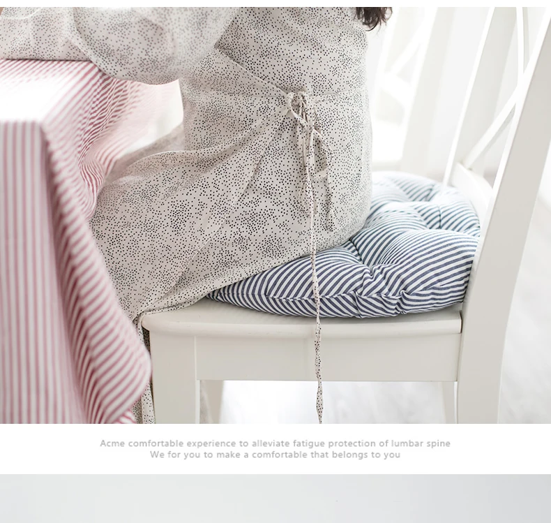 

zq Cotton and Linen Stripes Cushion Thickening Tatami Dining Chair Cushion Floor Lazy Sofa Futon Mat