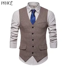 Pfhq 2021 outono e inverno nova cor sólida moda masculina espinha de peixe single breasted v neck bolso decorativo terno colete 21e150 (2)