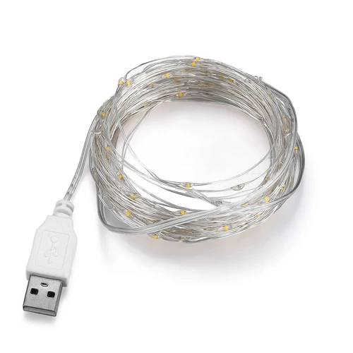 8 режимов 10 м USB струнный светильник водонепроницаемый Рождественский светильник s лампа праздничный светильник ing Свадебная вечеринка украшение Занавес струнный светильник s - Испускаемый цвет: Ordinary style