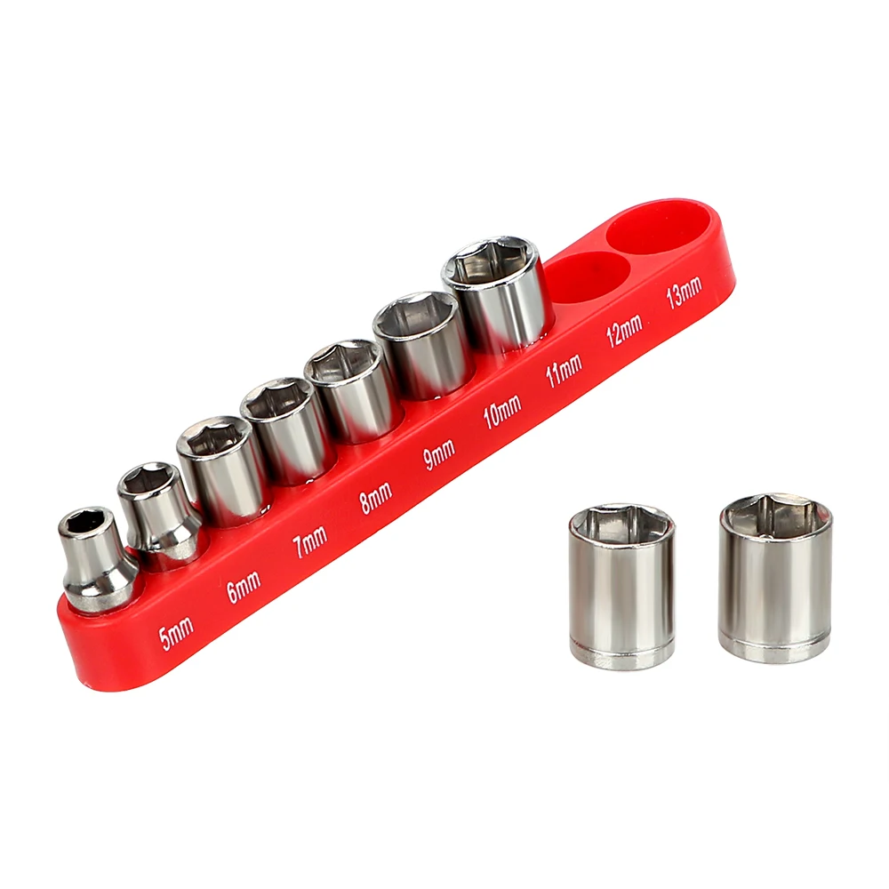 

NICEYARD Wrench Hexagon Head 9pcs/set Universal For Home Auto Car Bicycle 5-13mm Socket Adapter Set DIY Fix Repair Hand Tool