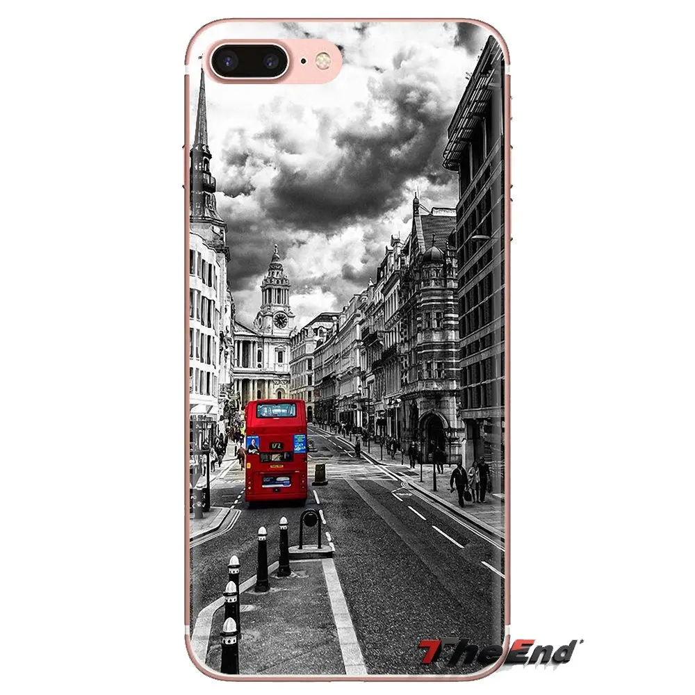 For Samsung Galaxy S3 S4 S5 Mini S6 S7 Edge S8 S9 S10 Plus Note 3 4 5 8 9 UK London Red Bus Big Ben Soft Transparent Shell Cases |