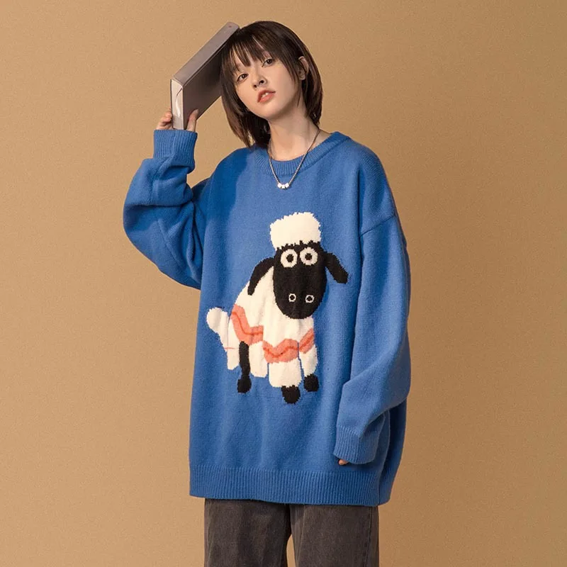 

Autumn and Winter Sweater Women Loose Age-reducing Design Sense Korean Urban Casual Pullover Sweater S-XL Size