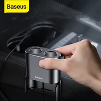 baseus car charger socket splitter cigarette lighter 2 ports charging 3 1a dual usb ports 80w dual usb cigarette lighter