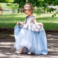 sparkly sequin tank flower girl dresses infant pageant robe de demoiselle kids princess birthday party custom made