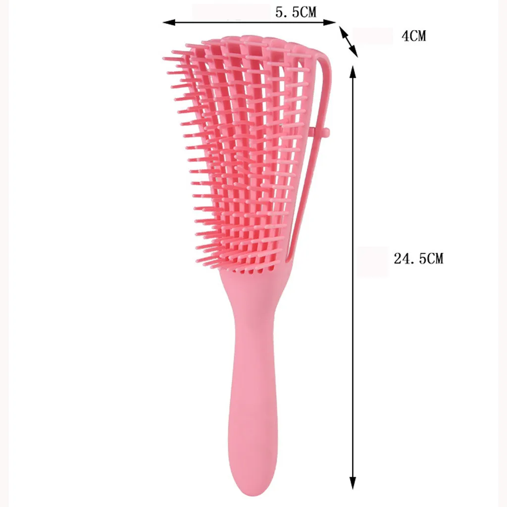 Green/Pink Hair Brush Scalp Massage Comb Women Detangle Hairbrush Hairdressing Salon Styling Health Care Reduce Fatigue | Красота и