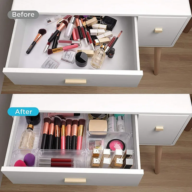 

Refrigerator Drawer Cutlery Storage Tray Knife Holder Tableware Organizer Spoon Fork Storage Box Plastic Container