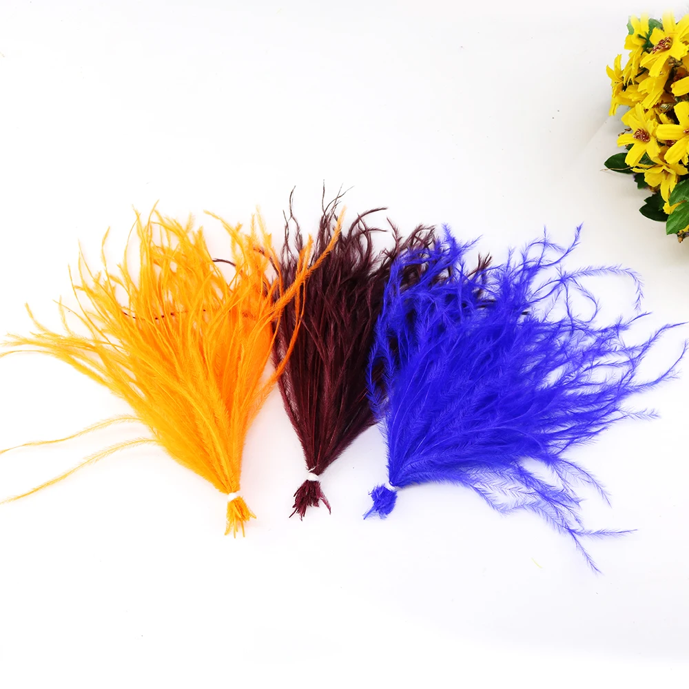 10-15 cm/4-6 inches Ostrich Feather DIY Jewelry Earring Decorative Accessory Fluffy Dyed Various Plumes 100 pcs/1 Bunch | Дом и сад