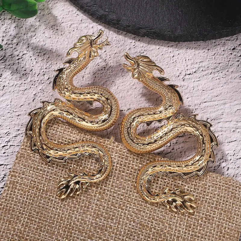 2020 крутые сережки гвоздики для мальчиков и девочек Гвоздики С тотемным драконом