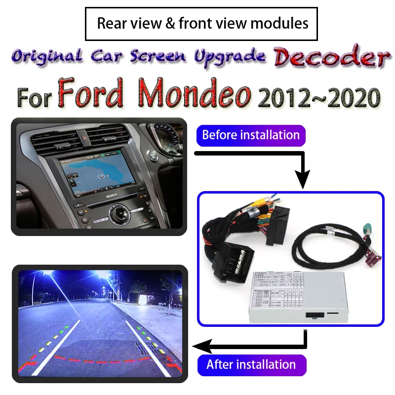 Задний Передний модуль камеры декодер для Ford Mondeo 2015 ~ 2020 интерфейсная система