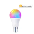Умная лампа Homekit, Wi-Fi, 7 Вт, с регулировкой яркости, B22, E27, E26, Siri, голосовое управление, домашняя Автоматизация